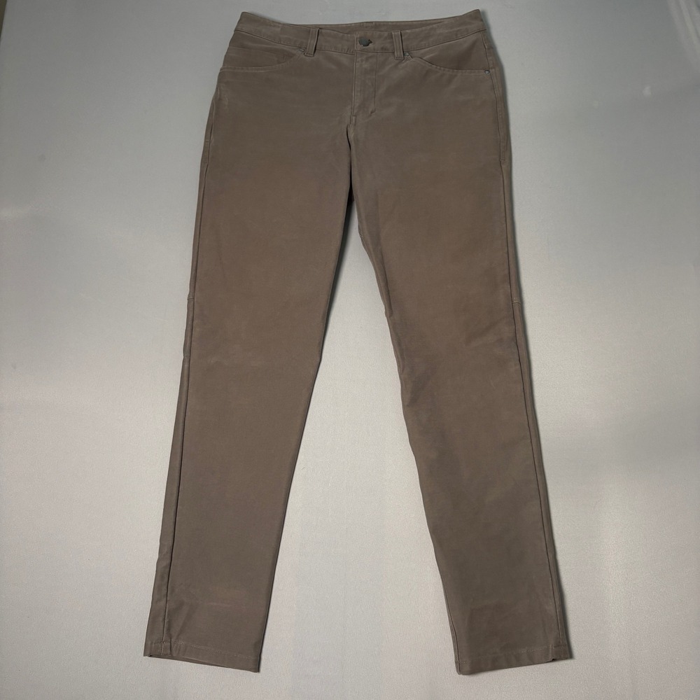 Lululemon ABC Slim Fit Pants Mens 31 Brown Canvas Stretch Chino Trousers